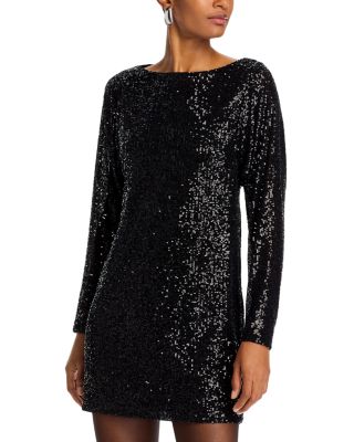 STEVE MADDEN - Ginger Long Sleeve Sequin Mini Dress