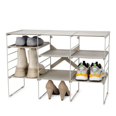 Level Plus Adjustable Shoe Rack, Stores 12 Pairs