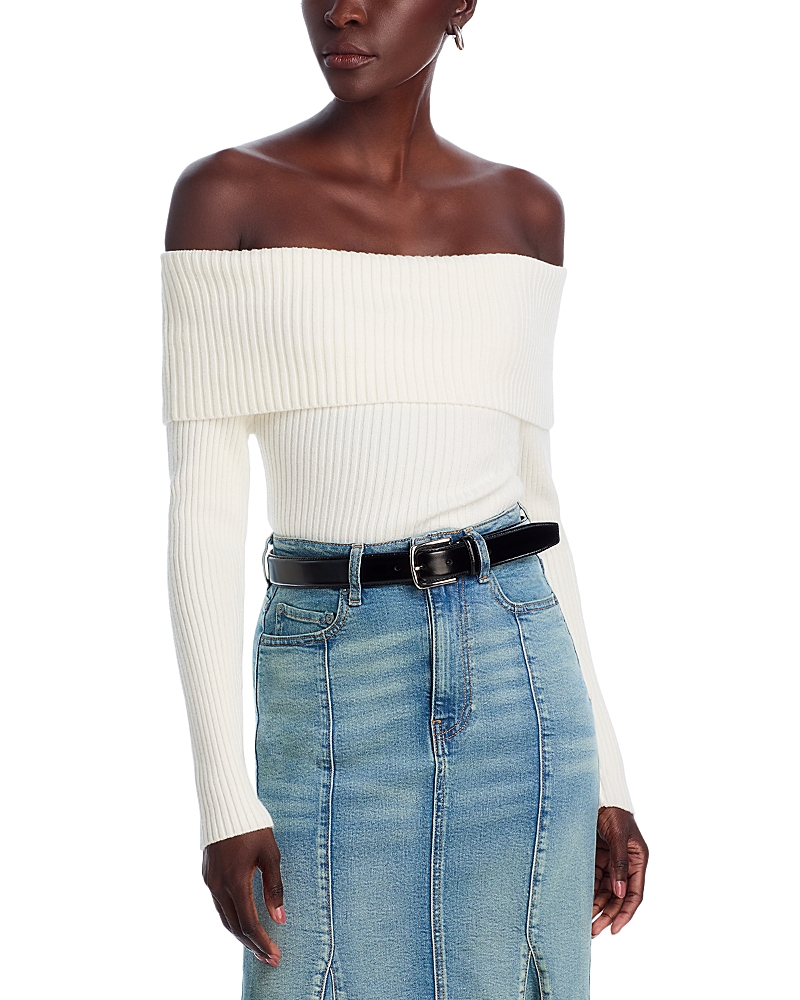 BLANKNYC OFF-THE-SHOULDER SWEATER