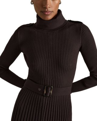 cable knit turtleneck dress Women's Cable Knit Turtleneck Sweater Dress Long Sleeve Merino Wool Mini  Dress Bodycon Knitwear for Fall & Winter main image 0