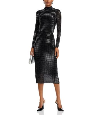 STEVE MADDEN - Melvina Embellished Mesh Top & Emi Embellished Midi Skirt