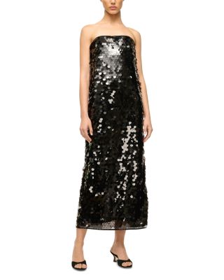 STAUD - Casey Paillette Strapless Dress