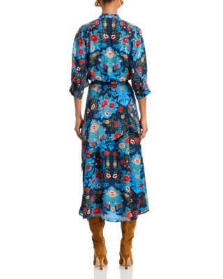 Arabesque Floral Tie Front Dress
