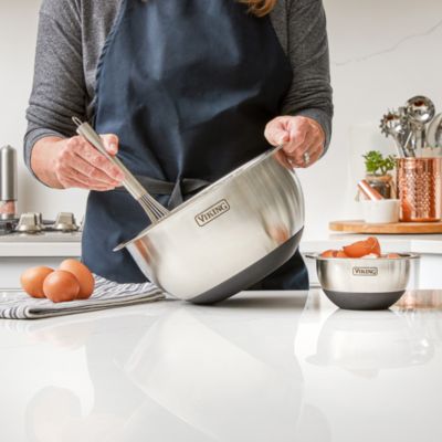 10 Piece Stainless Steel Mixing Bowl Set, Black