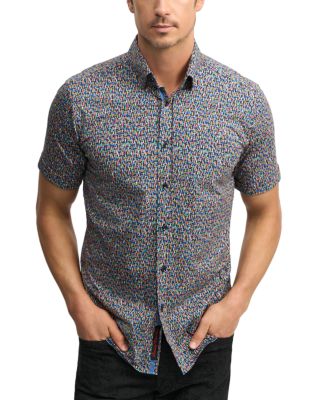 Robert Graham - Ritter Cotton Stretch Printed Tailored Fit Button Down Shirt
