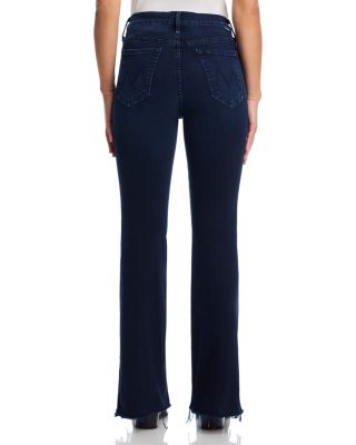 Petites Lil Weekender High Rise Flared Jeans in Chip On My Shoulder