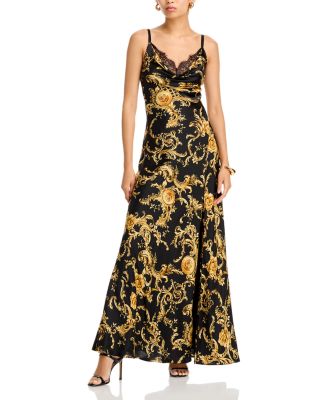 L'AGENCE - Venice Lace Cowl Neck Silk Gown