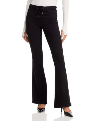 L'AGENCE - Charis High Rise Flared Jeans in Noir