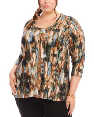 Karen Kane Plus Three Quarter Sleeve Top