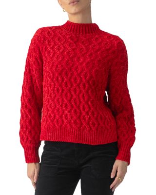 Sanctuary - Cable Knit Mock Neck Sweater