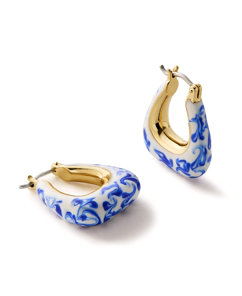 Ana Luisa Statement Earrings - Dakota Marble Blue