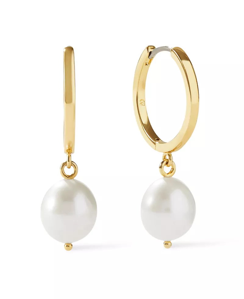 Ana Luisa Pearl Hoops - Medium Frida