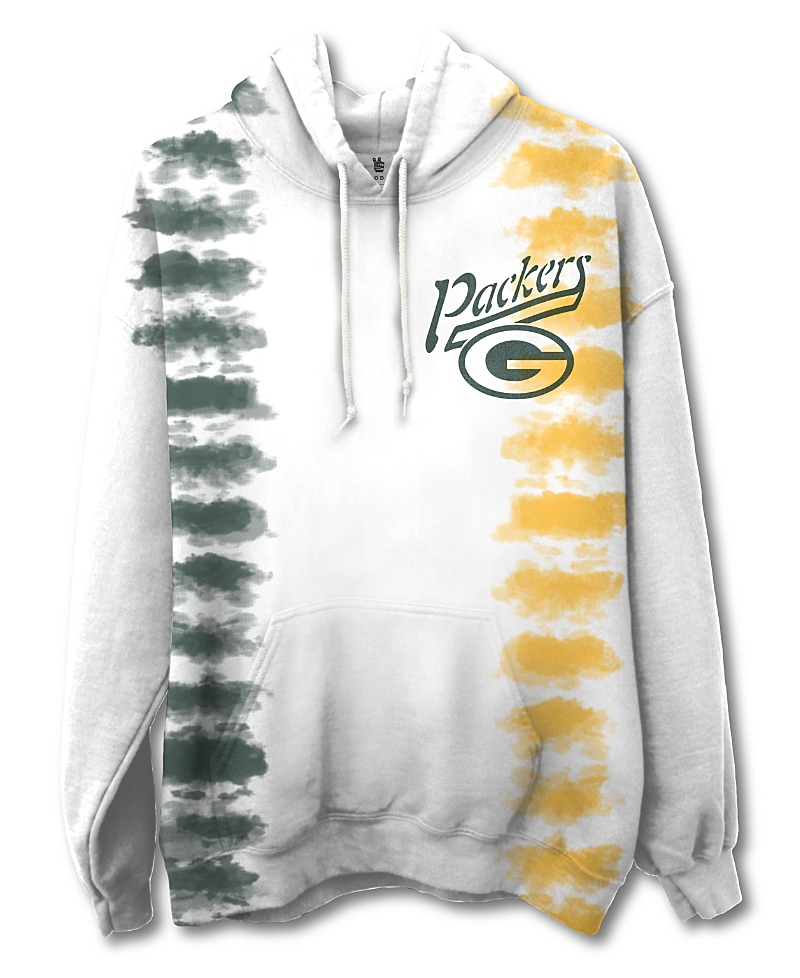 Junk Food Clothing Unisex Nfl Green Bay Packers Stitch Tie Dye Hoodie In Tie Dye