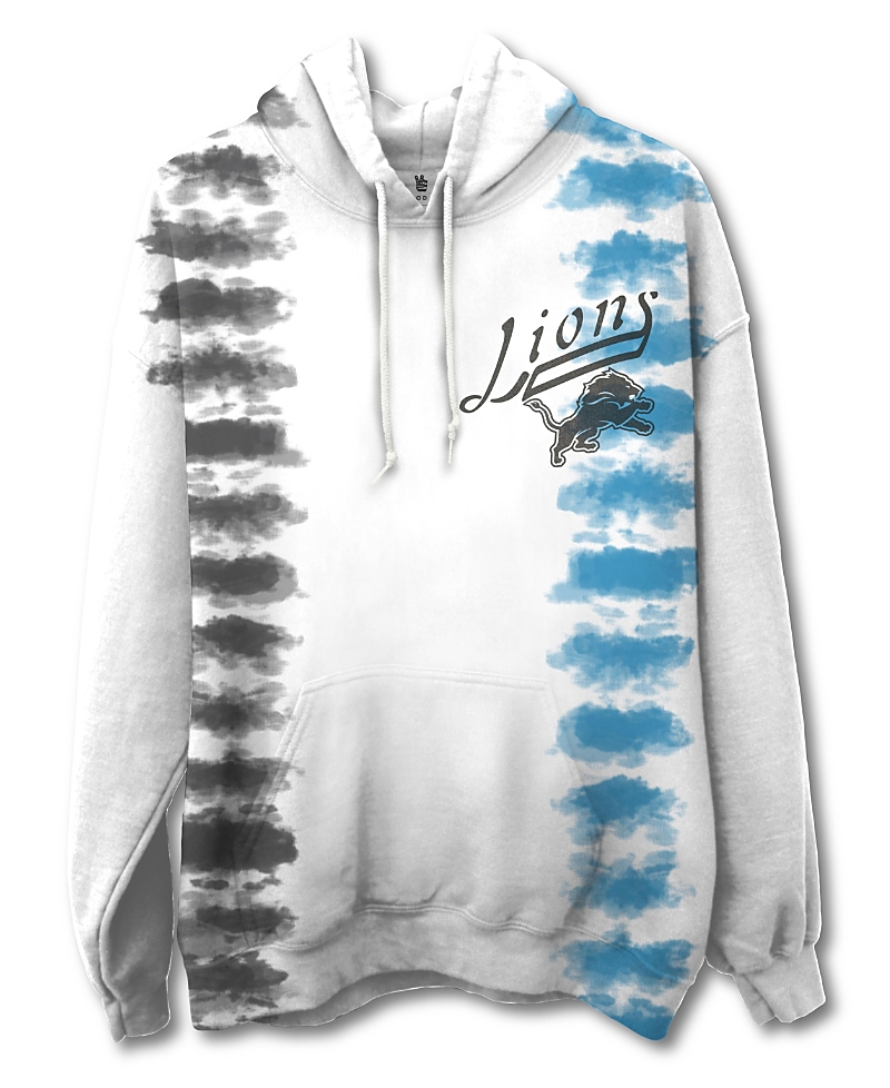Junk Food Clothing Unisex Nfl Detroit Lions Stitch Tie Dye Hoodie In Tie Dye