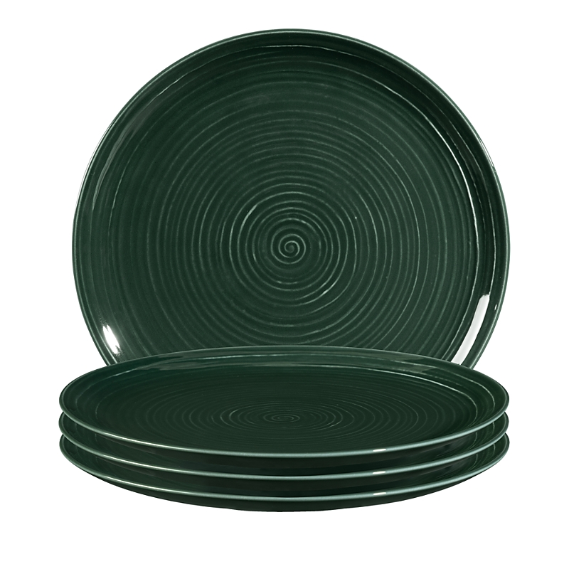 Seltmann Terra Dinner Plates, Set Of 4 In Green