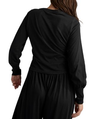 Pima Crewneck Top & Wide Leg Pants