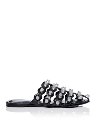 Alexander Wang ☆ブラック Rexa Cage スライドサンダル Alexander Wang Women's Rexa Caged Slides | Bloomingdale's