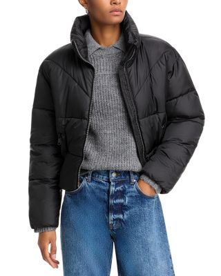Aqua Cire Crop Pad Puffer Coat - Exclusive