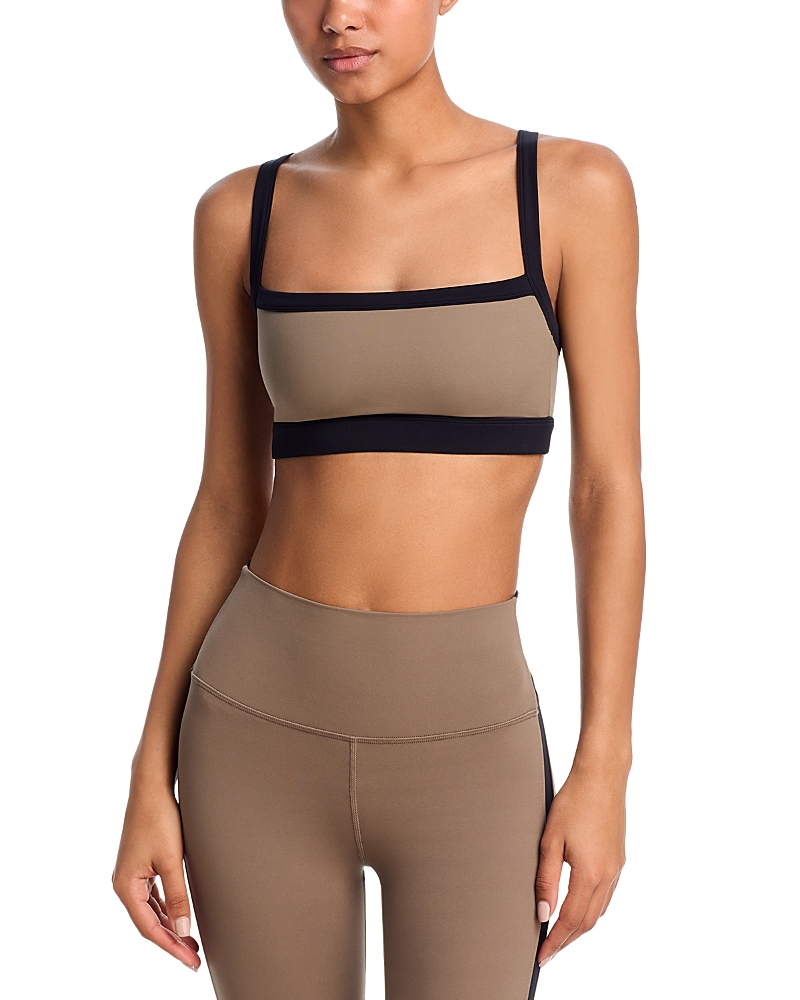 Splits59 Monah Rigor Sport Bra In Beige In Lentil/black