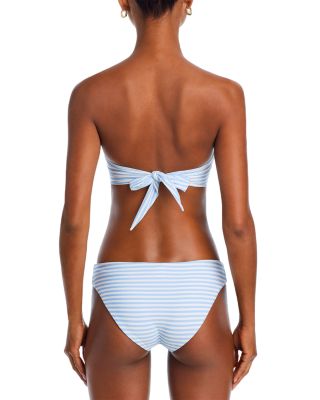 Rosette Striped Bandeau Bikini Top - Exclusive