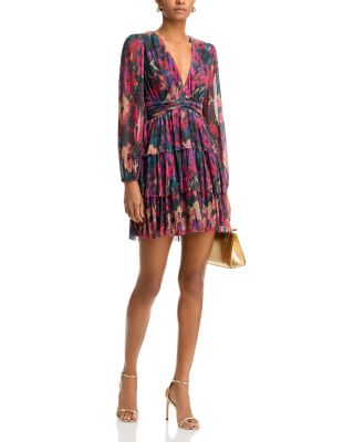 AQUA - Tiered Mini Dress - Exclusive