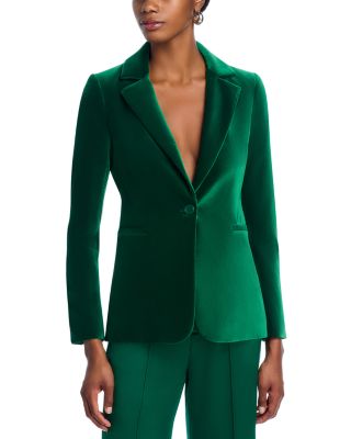 Alice and Olivia - Macey Notch Collar Velvet Blazer