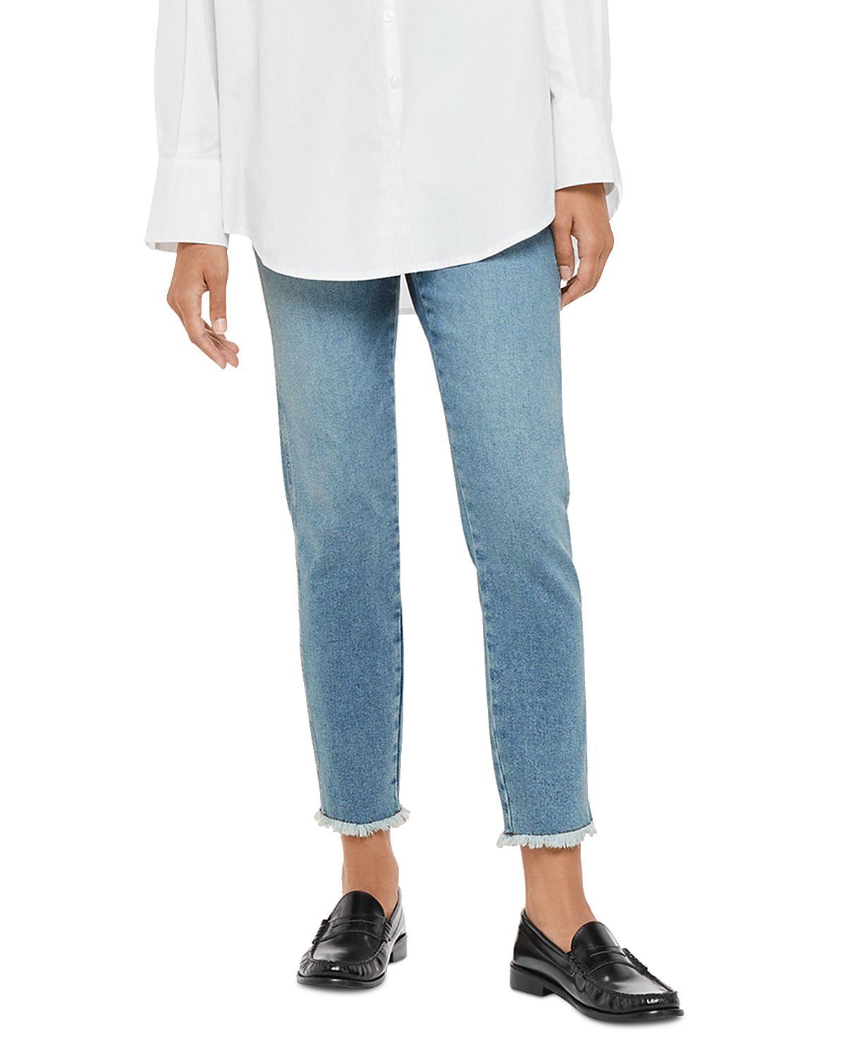 Whistles Frayed Hem Straight Jeans