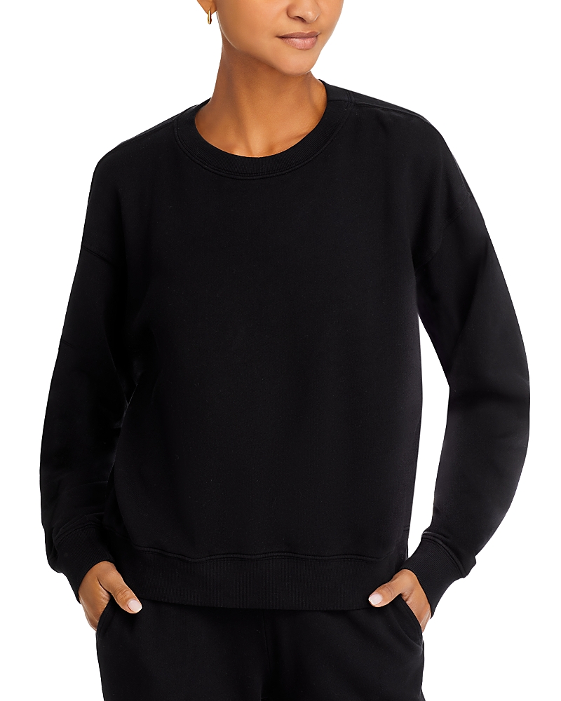 Velvet By Graham & Spencer Ynez Crewneck Sweatshirt In Black