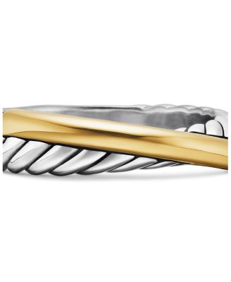 Sterling Silver & 18K Yellow Gold Crossover Ring