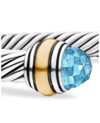 Cable Classics Bracelet with Blue Topaz and Gold