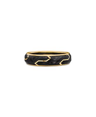 David Yurman - Men's Forged Carbon Band Ring in 18K Gold