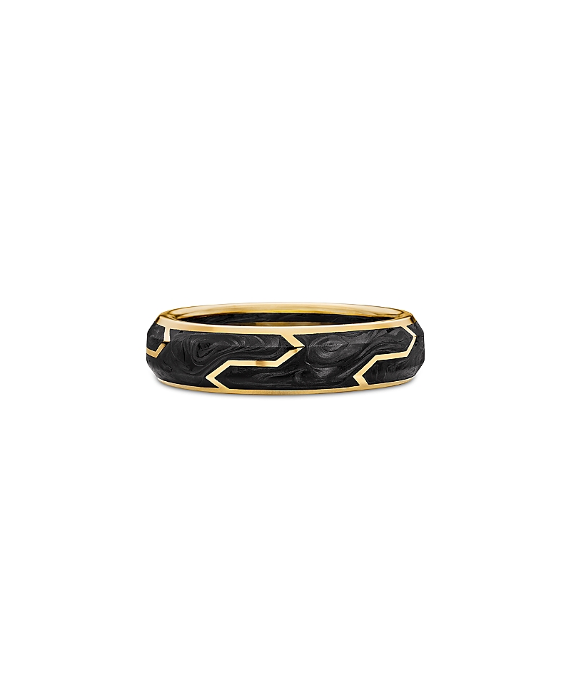 David Yurman Men's Forged Carbon Band Ring in 18K Gold