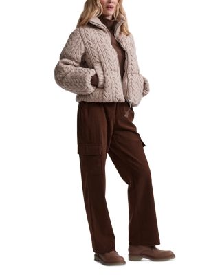 Reggie Cable Knit Puffer Jacket 