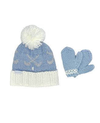 Bits & Bows - Boys' Golf Bobble Hat & Mittens Set - Baby, Little Kid, Big Kid