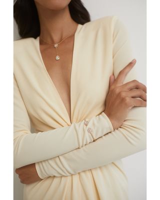 Radiant Cubic Zirconia Halo Cuff Bracelet 