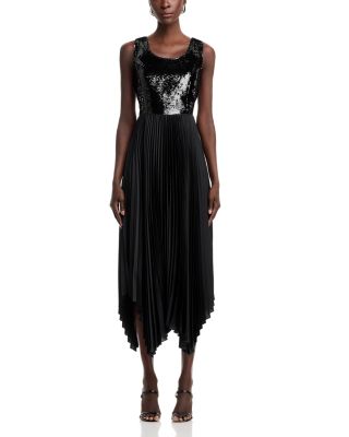 The Mave Sequin Pleated Skirt Dress
