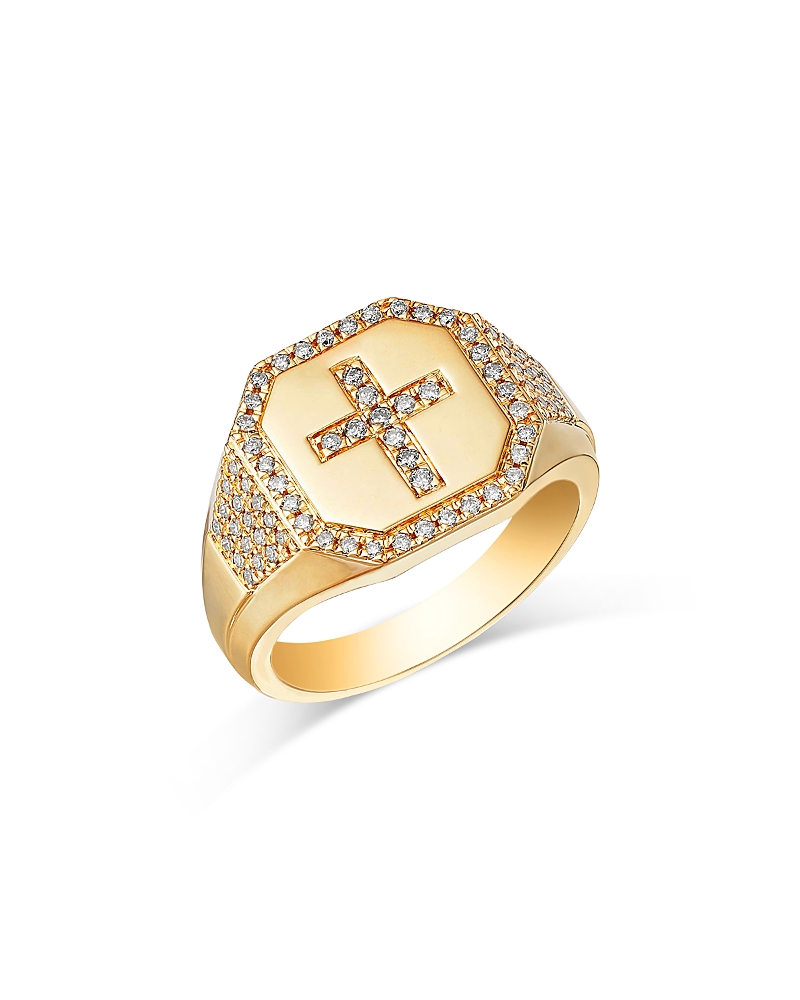 Bloomingdale's Fine Collection Men's Diamond Statement Ring in 14K Yellow Gold, 0.50 tcw