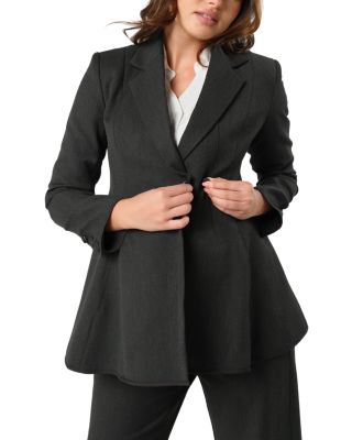 Women's Tailored Maternity Workwear Blazer in Italian Stretch Suiting Fabric 