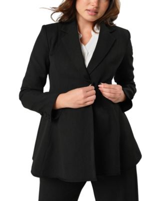 Women&#39;s Tailored Maternity Workwear Blazer in Italian Stretch Suiting Fabric 