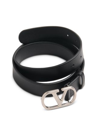 Men&#39;s Logo Buckle Leather Belt