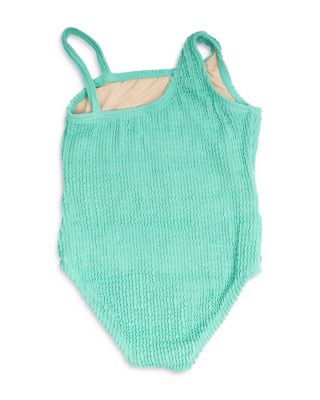 Girls' One Shoulder Textured Crinkle One Piece Swimsuit - Little Kid, Big Kid