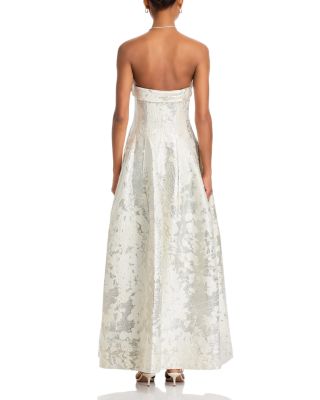 Octavia Jacquard Strapless Gown