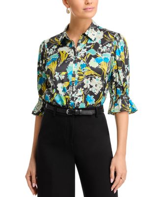 Cinq à Sept - Fiona Tossed Floral Silk Top
