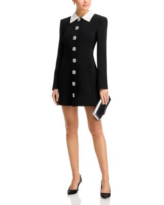 Sheryl Embellished Button Mini Dress
