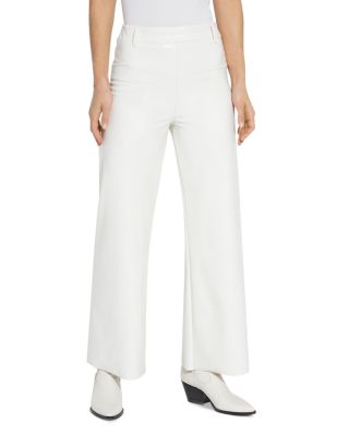 High Rise Faux Leather Cropped Pants