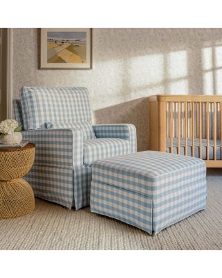 Crawford Gliding Ottoman in Gingham