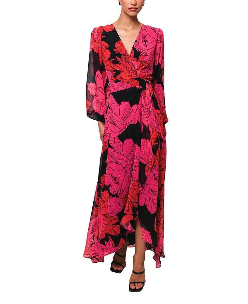 Hutch Bridge Dress In Oversize Pink Blooming Floral