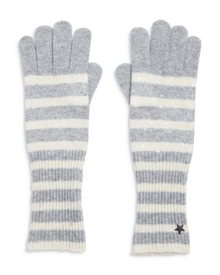 Jocelyn Sequin Striped Gloves