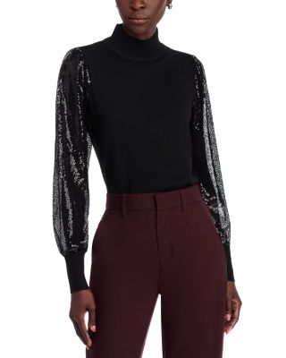 T Tahari - Sequinned Sleeve Sweater