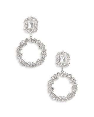 Crystal Hoop Clip On Earrings